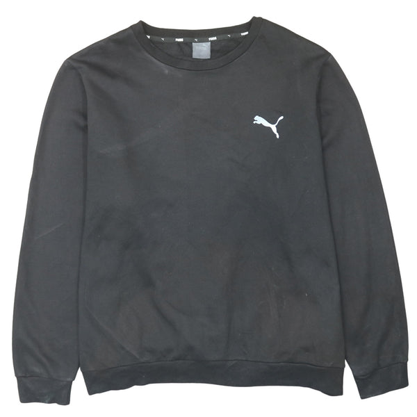 Vintage Puma 90's Black Heavyweight Crew Neck Sweatshirt Medium