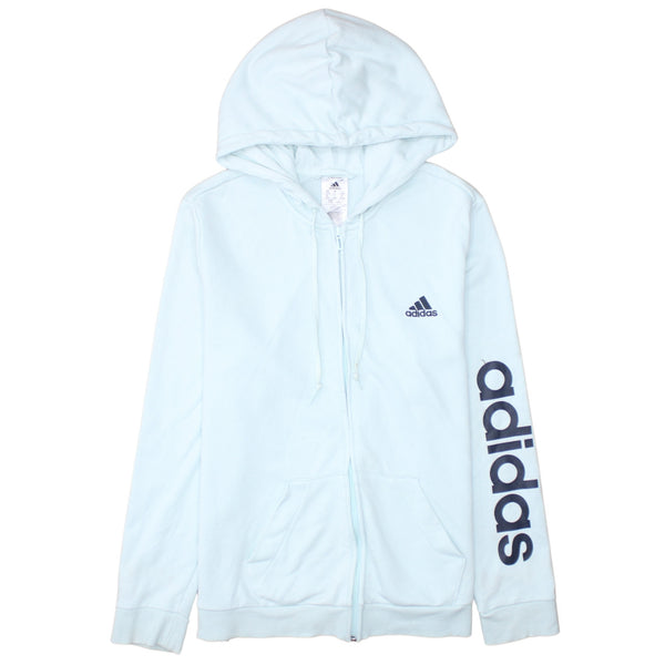 Adidas 90's Sportswear Full Zip Up Hoodie Large Blue