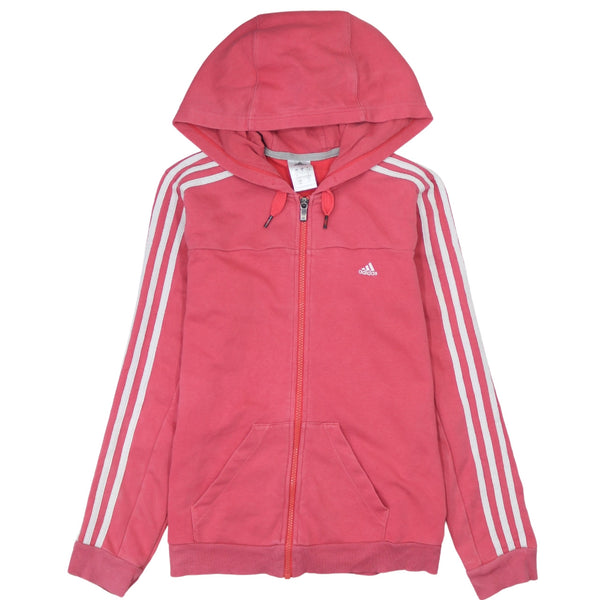 Adidas Red 90's Striped Sleeve Full Zip Up Hoodie Women's XSmall
