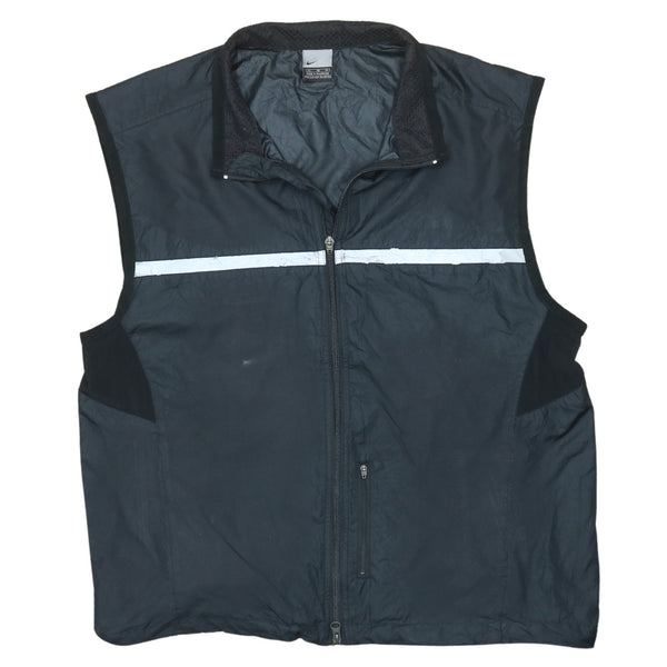 90's Nike Men's Black Sleeveless Gilet Vest XLarge