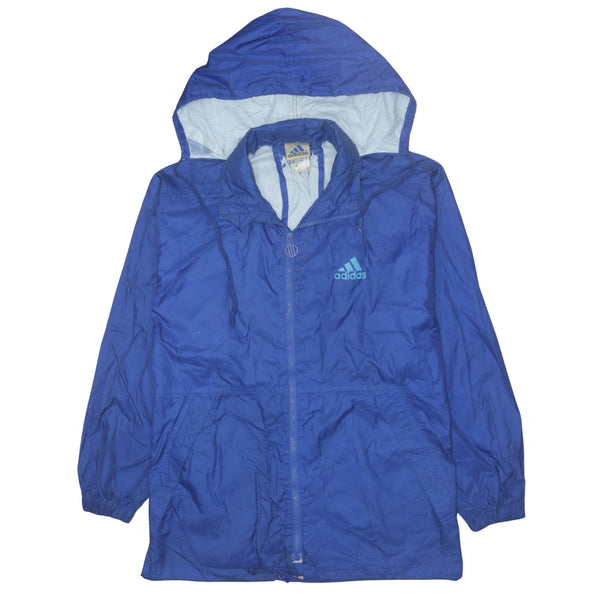 Adidas 90's Vintage Blue Hooded Windbreaker Small Men’s Zip Jacket