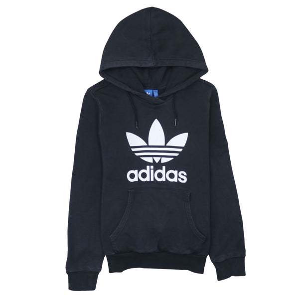 Adidas 90's Spellout Pullover Hoodie Medium  Black