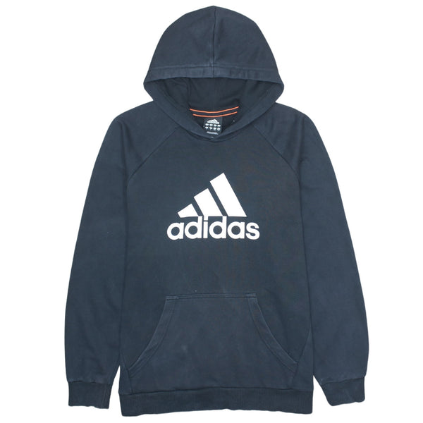 Adidas Vintage 90's Spellout Pullover Hoodie Men's Large Black