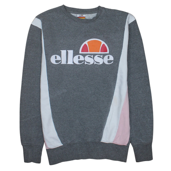 Ellesse 90's Spellout Crew Neck Sweatshirt Large  Grey