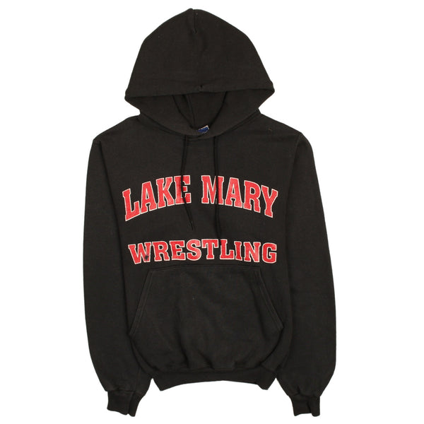 Champion Retro 90's Black Pullover Hoodie XSmall Lakes Mary Wrestling
