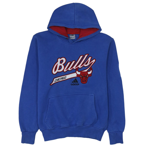 Adidas 90's Chicago Bulls Pullover Hoodie Small Blue Retro Vintage