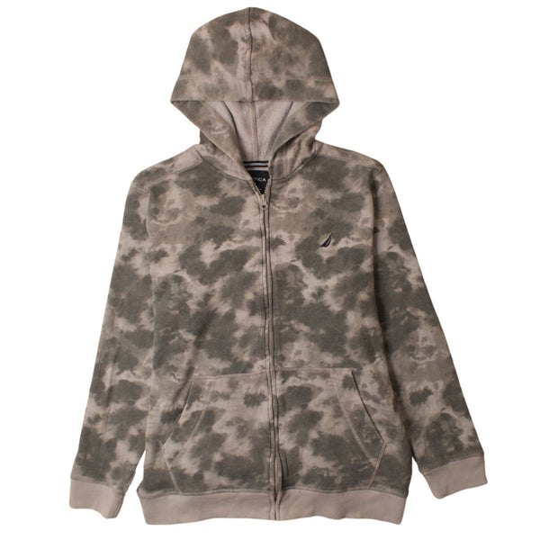 Nautica Vintage 90's XLarge Grey Full Zip Drawstring Hoodie