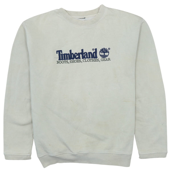 Timberland 90's Spellout Crew Neck Sweatshirt XLarge  Beige Cream