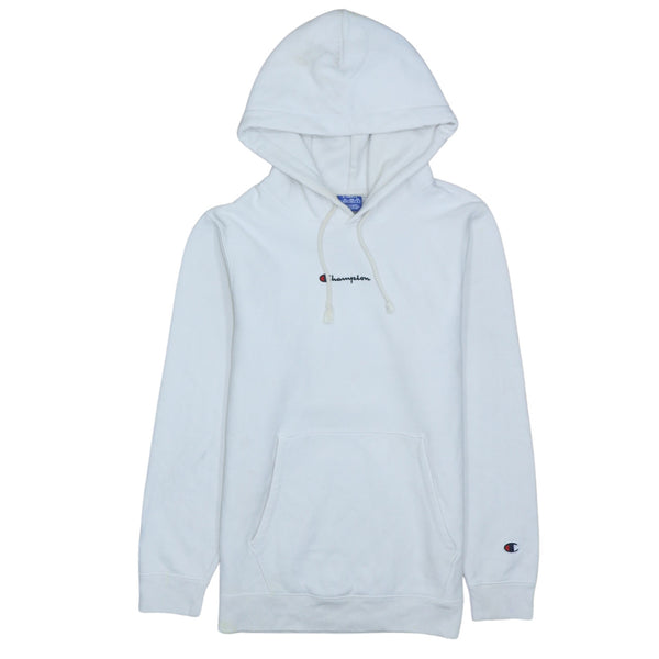 Champion 90's Drawstring Pockets Pullover Hoodie XSmall White