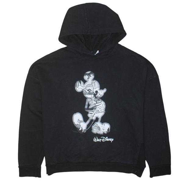 Disney 90's Mickey Mouse Pullover Hoodie Small Black