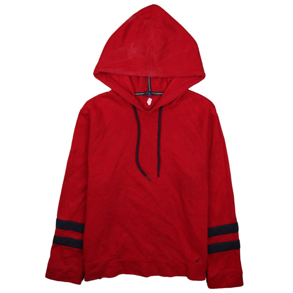 Nautica 90's Vintage Red Medium Pullover Hoodie