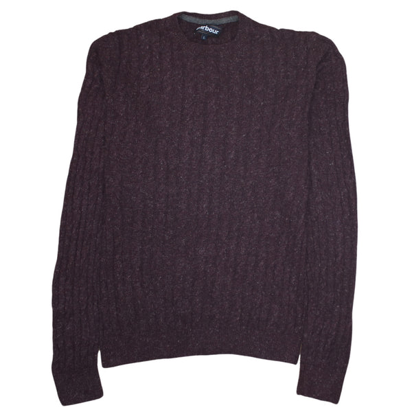 Barbour 90's Plain Crew Neck Sweatshirt Large Burgundy Red