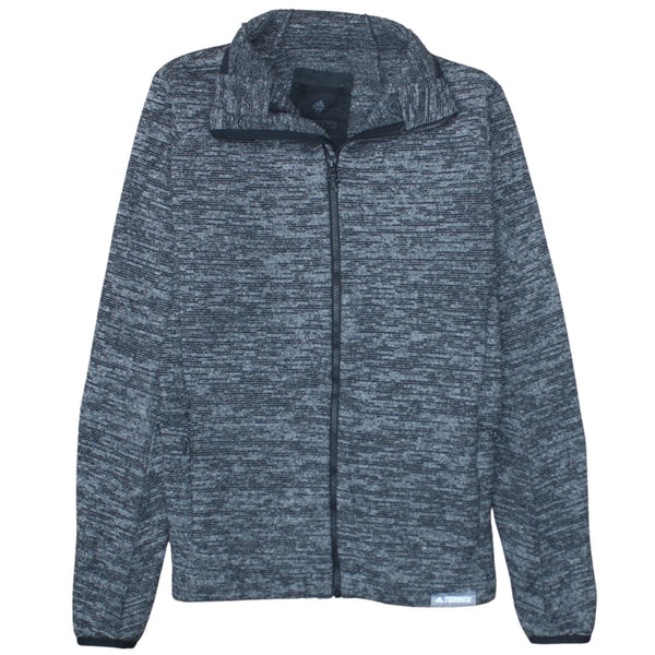 Adidas 90's Plain Full Zip Up Sweatshirt Small  Grey