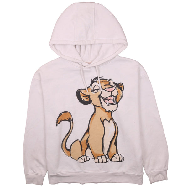 Disney Lion King 90's Vintage White Women's Large Pullover Hoodie