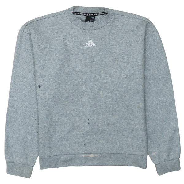 Adidas 90's Vintage Lightweight Grey Crew Neck Sweatshirt Medium