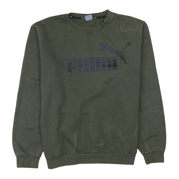 Puma 90's Spellout Crew Neck Sweatshirt XLarge Green