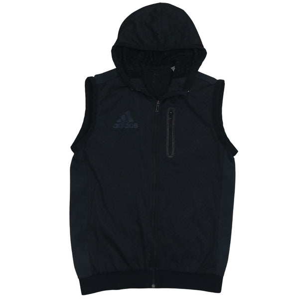 Adidas 90's Vest Sleeveless Quarter Zip Gilet Small  Black