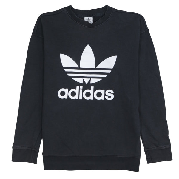Adidas 90's Spellout Crew Neck Sweatshirt Small  Black