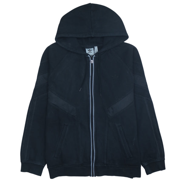 Adidas Vintage 90's Black Sportswear Full Zip Hoodie - Men's Large