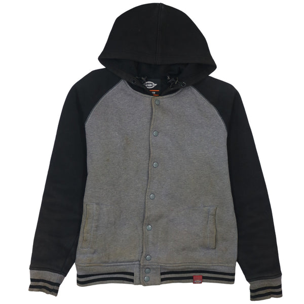 Vintage 90's Dickies Black Button-Up Hoodie Men's Medium