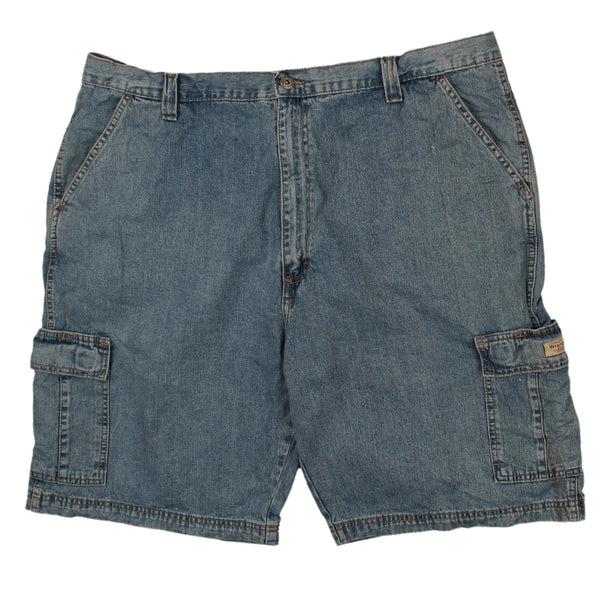 Vintage Wrangler 90's Men's Cargo Denim Jorts Shorts Blue 42