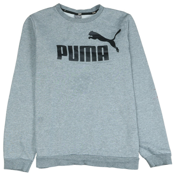 PUMA Vintage 90's Grey Spellout Crew Neck Sweatshirt 2XL, Retro Style