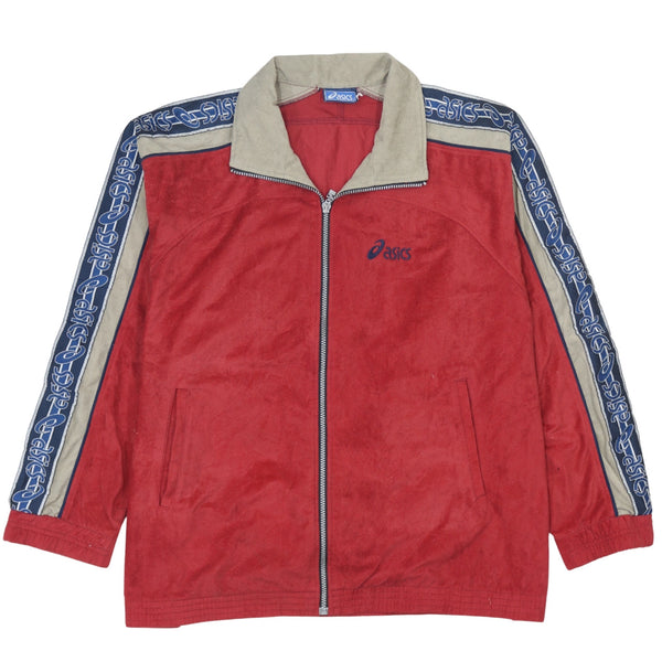Asics Retro 90s Lightweight Full Zip Red Sweatshirt XXLarge