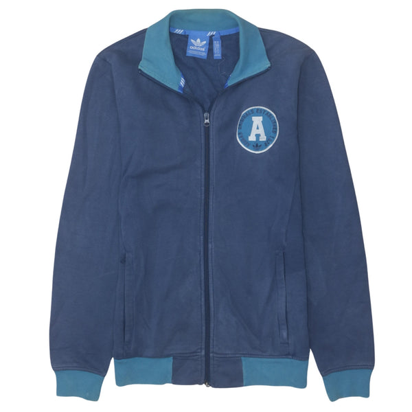 Adidas 90s Navy Blue Heavyweight Full Zip Sweatshirt Men's Medium