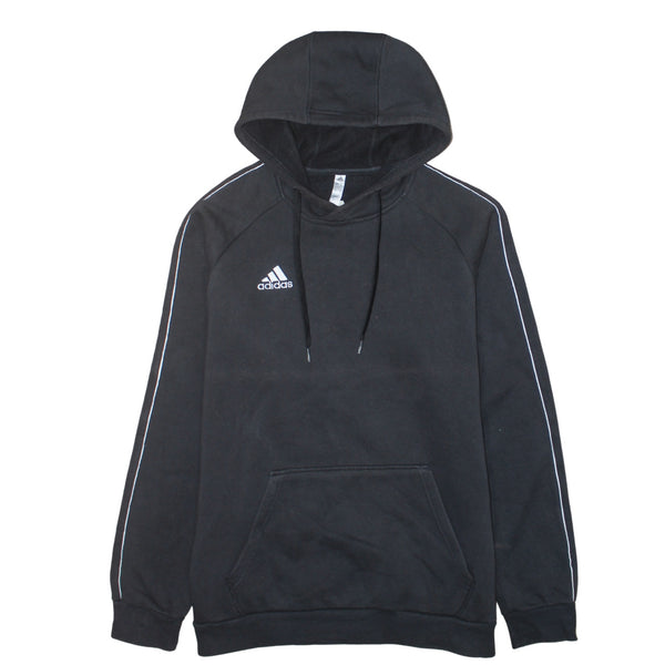 Adidas 90's Drawstring Pockets Pullover Hoodie Large Black