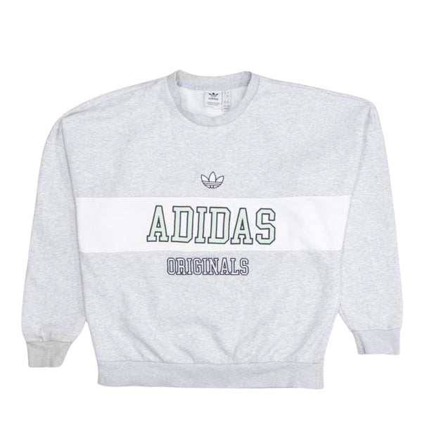 Adidas 90's Spellout Crew Neck Sweatshirt XSmall Grey