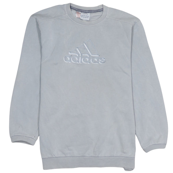 Adidas 90's Spellout Crew Neck Sweatshirt Medium  Grey