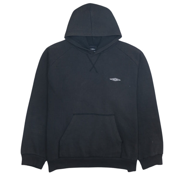 Umbro 90's Black Drawstring Pockets Pullover Hoodie XL
