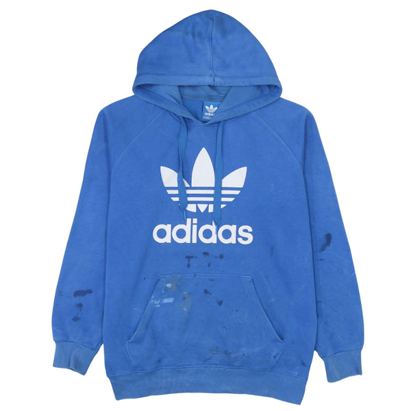 Adidas 90's Spellout Pullover Hoodie Men's Large Blue
