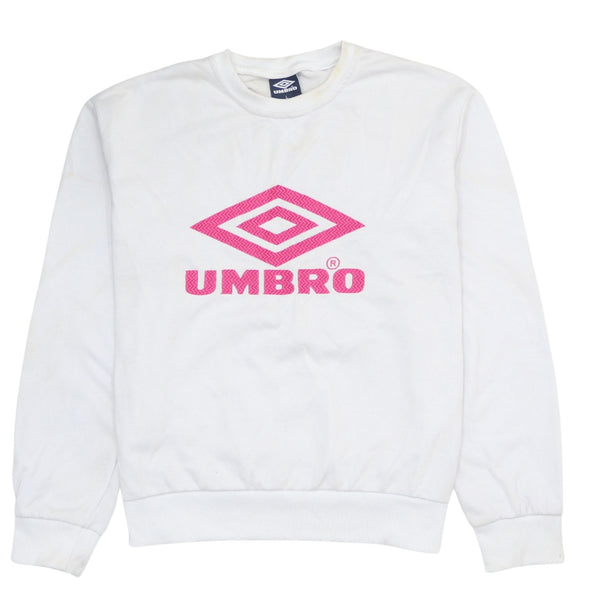 Umbro 90's Spellout Crew Neck Sweatshirt Large White