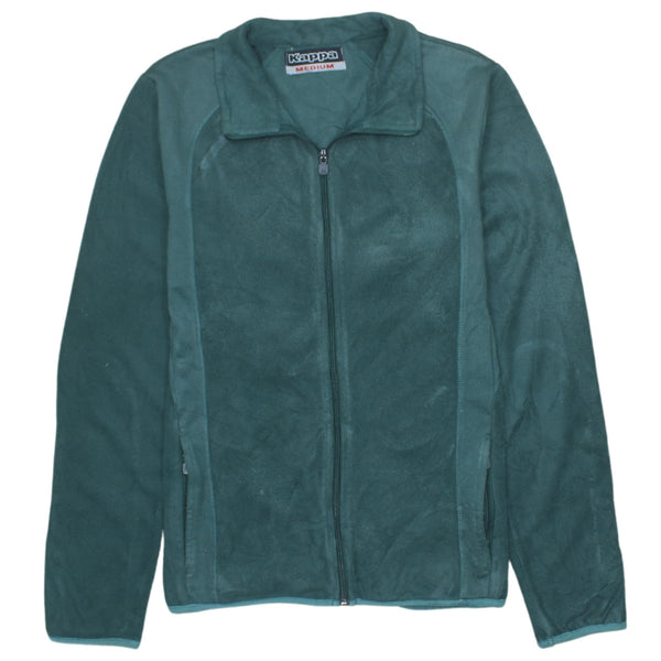 Kappa 90's Green Fleece Hiking Jacket Medium Vintage Warm Zip-Up