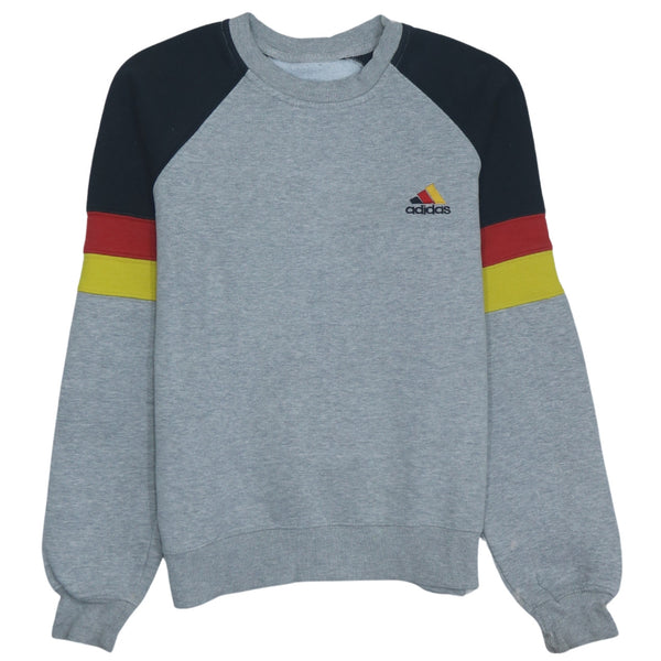 Adidas 90's Vintage Heavyweight Crew Neck Sweatshirt Women's Medium Grey