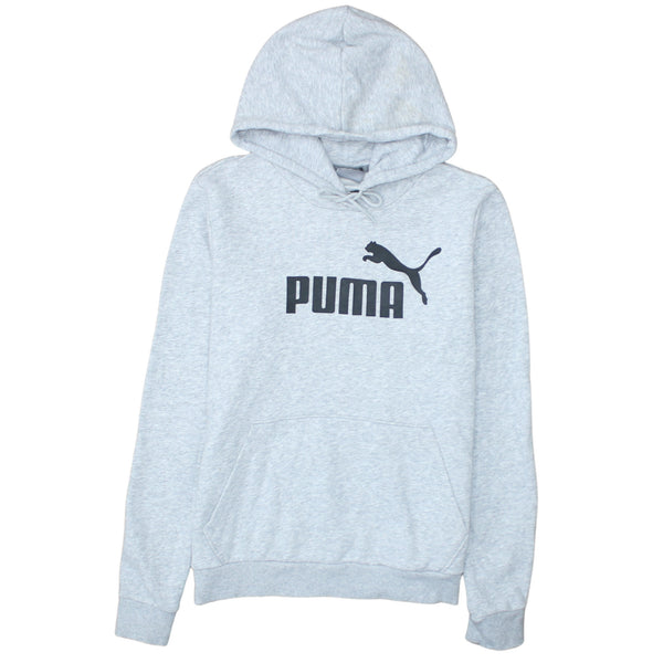 Puma 90's Spellout Pullover Hoodie Large Grey