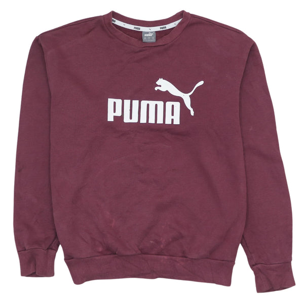 Puma Vintage 90's Red Spellout Crew Neck Sweatshirt XXS Men's