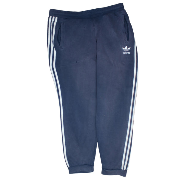 Adidas 90's 3 Stripe Casual Joggers / Sweatpants Large Navy Blue