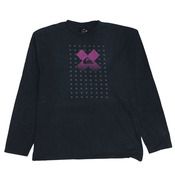 QuikSilver 90's Lightweight Crew Neck Sweatshirt XXLarge (2XL) Black