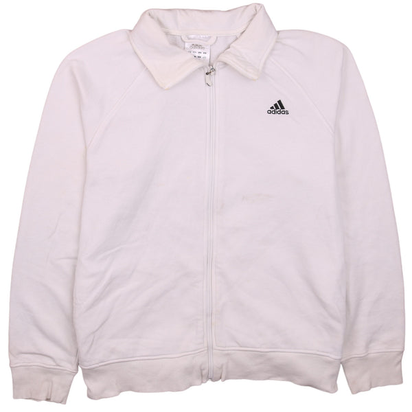 Adidas Vintage 90's White Heavyweight Zip Up Sweatshirt Women's L