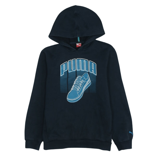 Puma Black Women's XLarge 90's Vintage Spellout Hoodie, Cotton