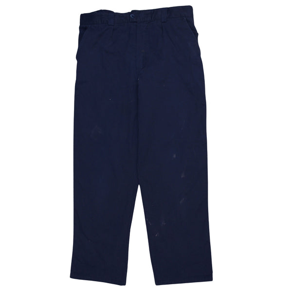 Dickies 90's Men's Vintage Baggy Straight Leg Trousers 36 Navy Blue