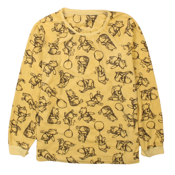 Vintage Disney 90's Yellow Heavyweight Crew Neck Sweatshirt S