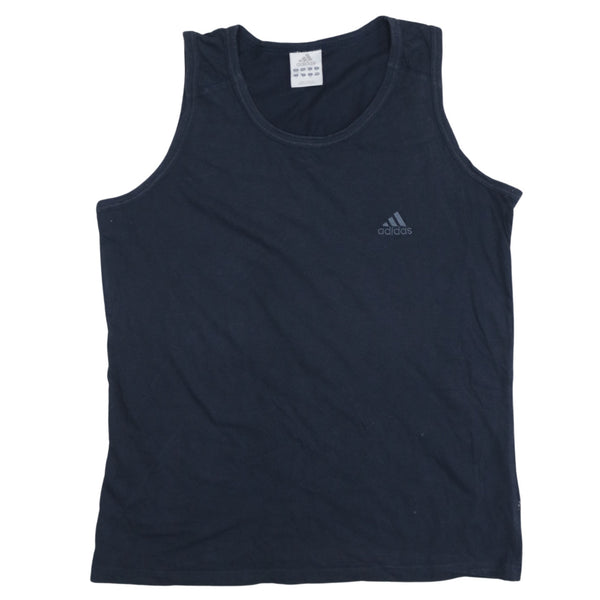 Adidas 90's Vest Sleeveless Round Neck Vest Small  Navy Blue
