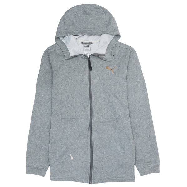 Puma 90's Men's Medium Grey Sportswear Full Zip Up Hoodie