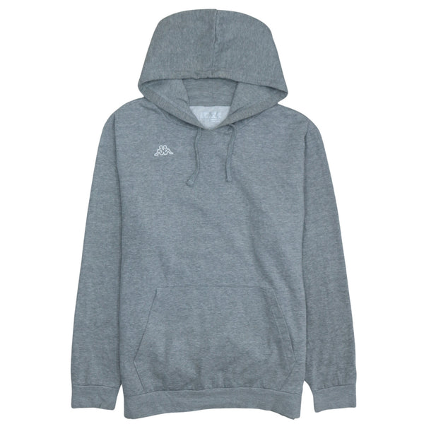 Kappa 90's Drawstring Pockets Pullover Hoodie XLarge Grey