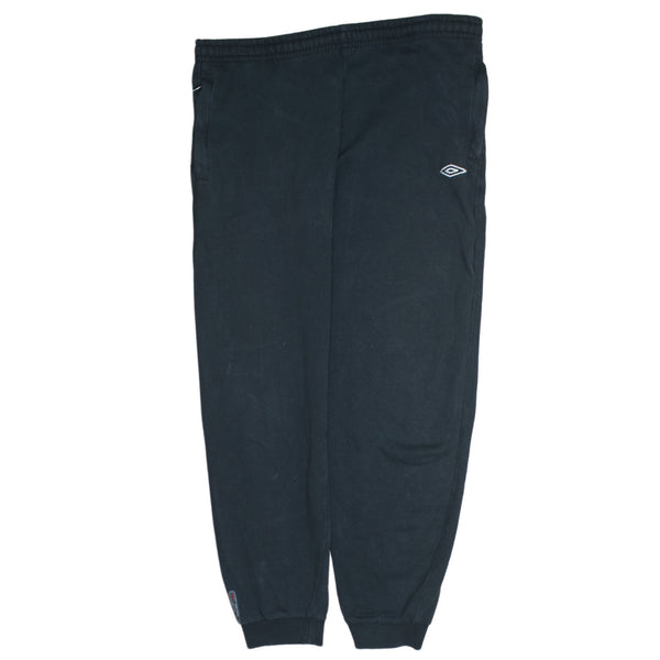 Umbro 90's Vintage Black Joggers Sweatpants with Elastic Waistband 26 Men's