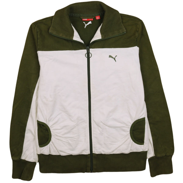 Puma 90's Vintage Heavyweight Zip Sweatshirt Large Green Style
