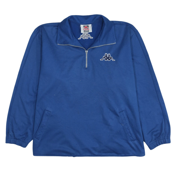 Kappa 90's Blue Lightweight Quarter Zip Sweatshirt Men's Large